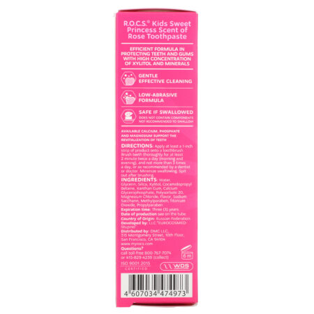 R.O.C.S., Kids, Sweet Princess Toothpaste, 3-7 Years, 1.6 oz (45 g) - Image 3