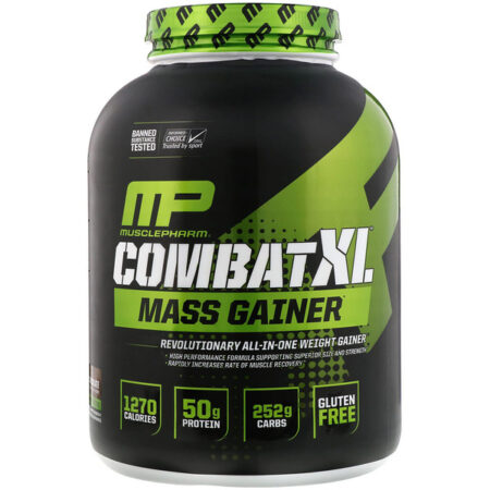 MusclePharm, Ganhador de Massa Combat XL, Chocolate, 6 lbs (2722 g)