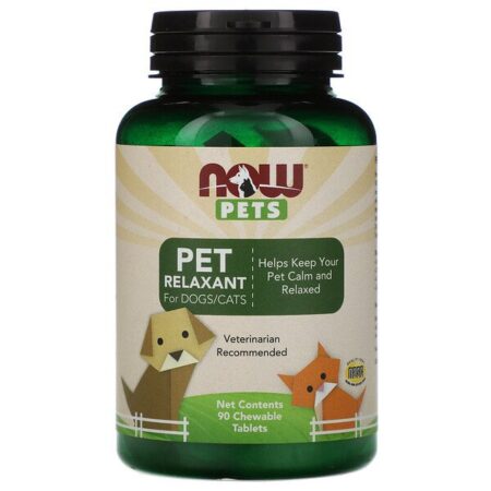 Now Foods, Animais Modernos, Relaxante Para Animais, Para Cães/Gatos, 90 Comprimidos Mastigáveis