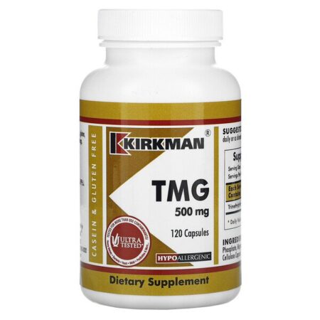 Kirkman Labs, TMG (Trimetilglicina), 500mg, 120 Cápsulas