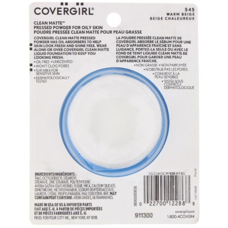 Covergirl, Clean Matte, Pó compacto, 545 Bege quente, 10 g - Image 3