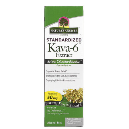 Nature's Answer, Kava-6, Extrato Sem Álcool, 1 fl oz (30 ml)