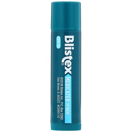 Blistex, Bálsamo Labial Medicinal, Hidratante Labial com Protetor Solar, SPF 15, .15 oz (4.25 g)