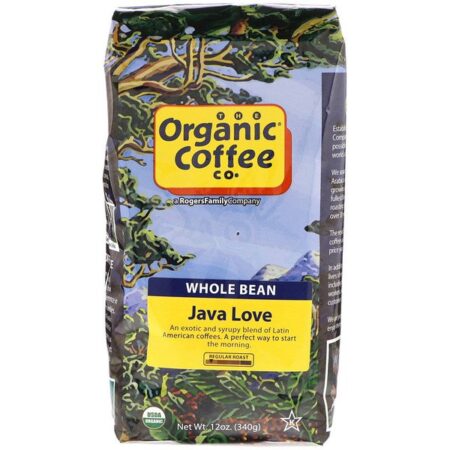 Organic Coffee Co., Amor De Java, Café De Grãos Inteiros, 340g