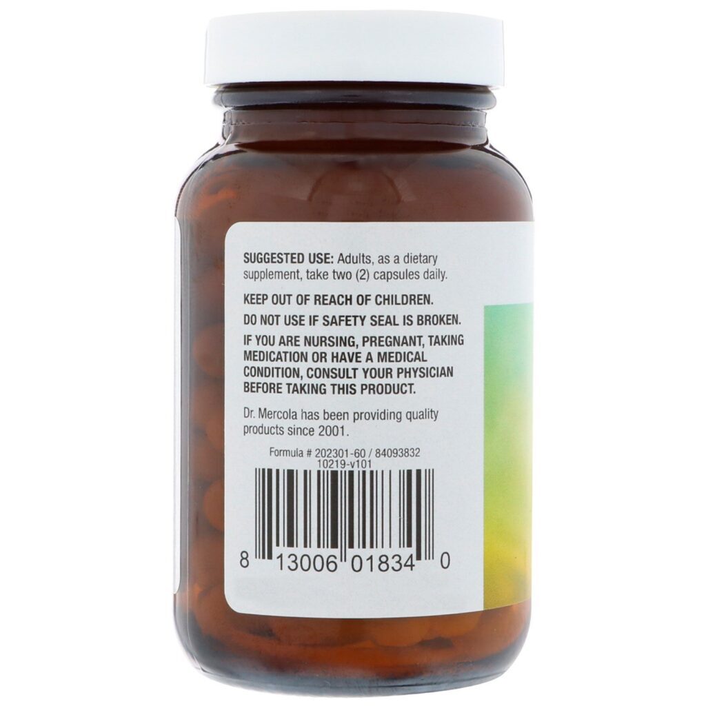 Dr. Mercola, Complexo de Vitamina B com Benfotiamina, 60 Cápsulas - Imagem 3