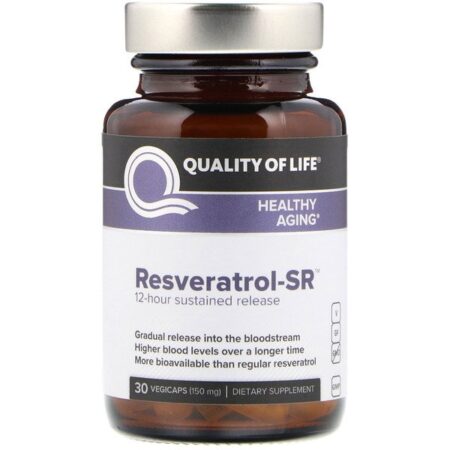 Quality of Life Labs, Resveratrol-SR, 150 mg, 30 Cápsulas vegetais