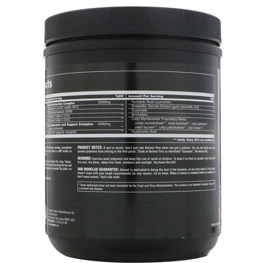 Universal Nutrition, Animal Flex em Pó, Laranja, 381,47 g - Imagem 3