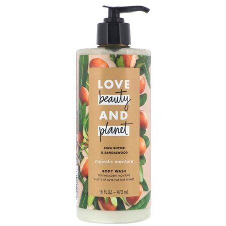 Love Beauty and Planet, Gel de banho Majestic Moisture, Shea Butter & Sandalwood, 473 ml