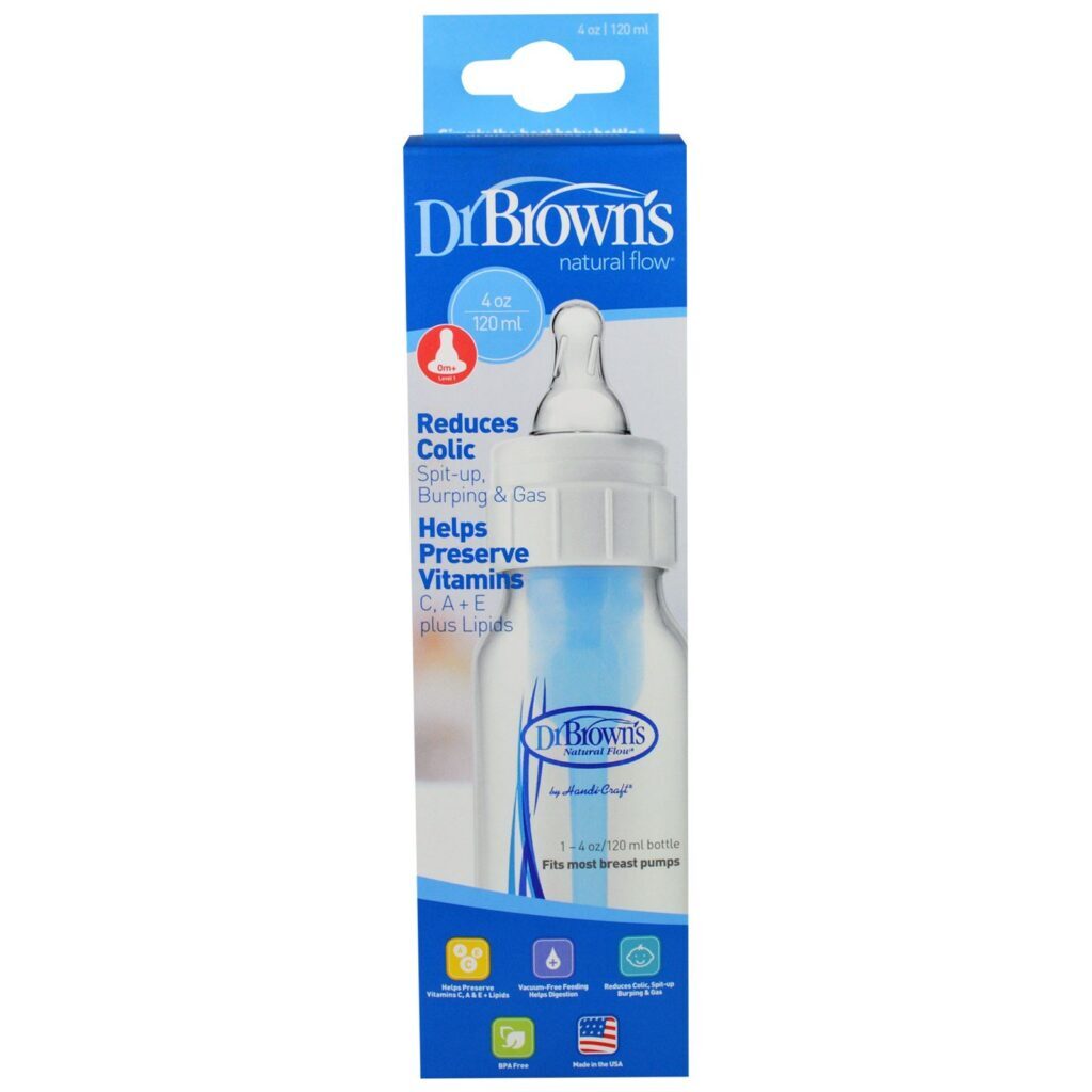 Dr. Brown's, Mamadeira Fluxo Natural, Nível 1, Acima de 0 meses, 120ml - Imagem 3
