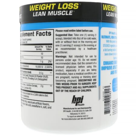 BPI Sports, CLA + Carnitina, Gelo de Arco-Íris, 11,29 oz (320 g) - Image 3