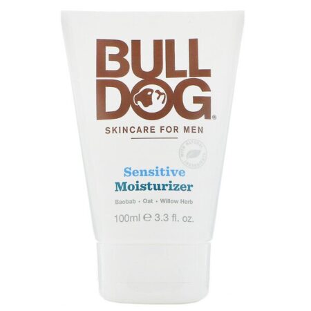 Bulldog Skincare For Men, Hidratante Sensível, 3,3 fl oz (100 ml)