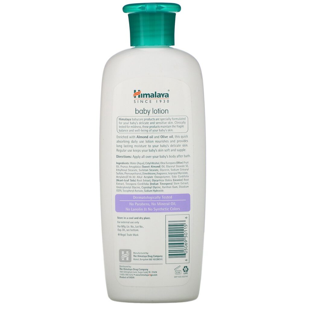 Himalaya, Loção para Bebês, Óleos de Amêndoa & Oliva, 200 ml - Imagem 2
