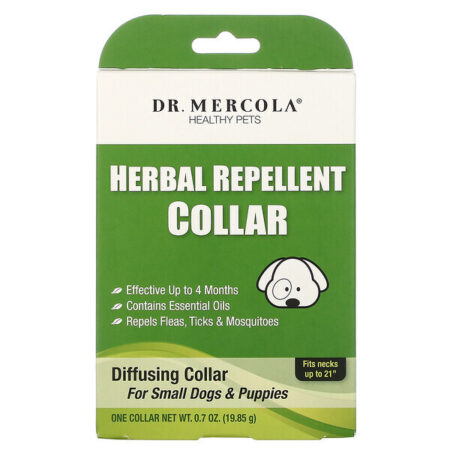 Dr. Mercola, Coleira Repelente de Ervas, para Cães Pequenos e Filhotes, 1 Coleira, 0.7 oz (19,85 g) — foto 1