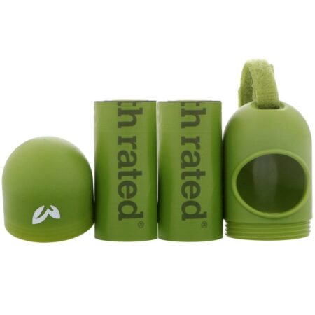 Earth Rated, Porta-rolo, Saquinhos para Cocô de Cachorro, Perfumados com Lavanda, 30 Saquinhos, 2 Rolos - Imagem 3