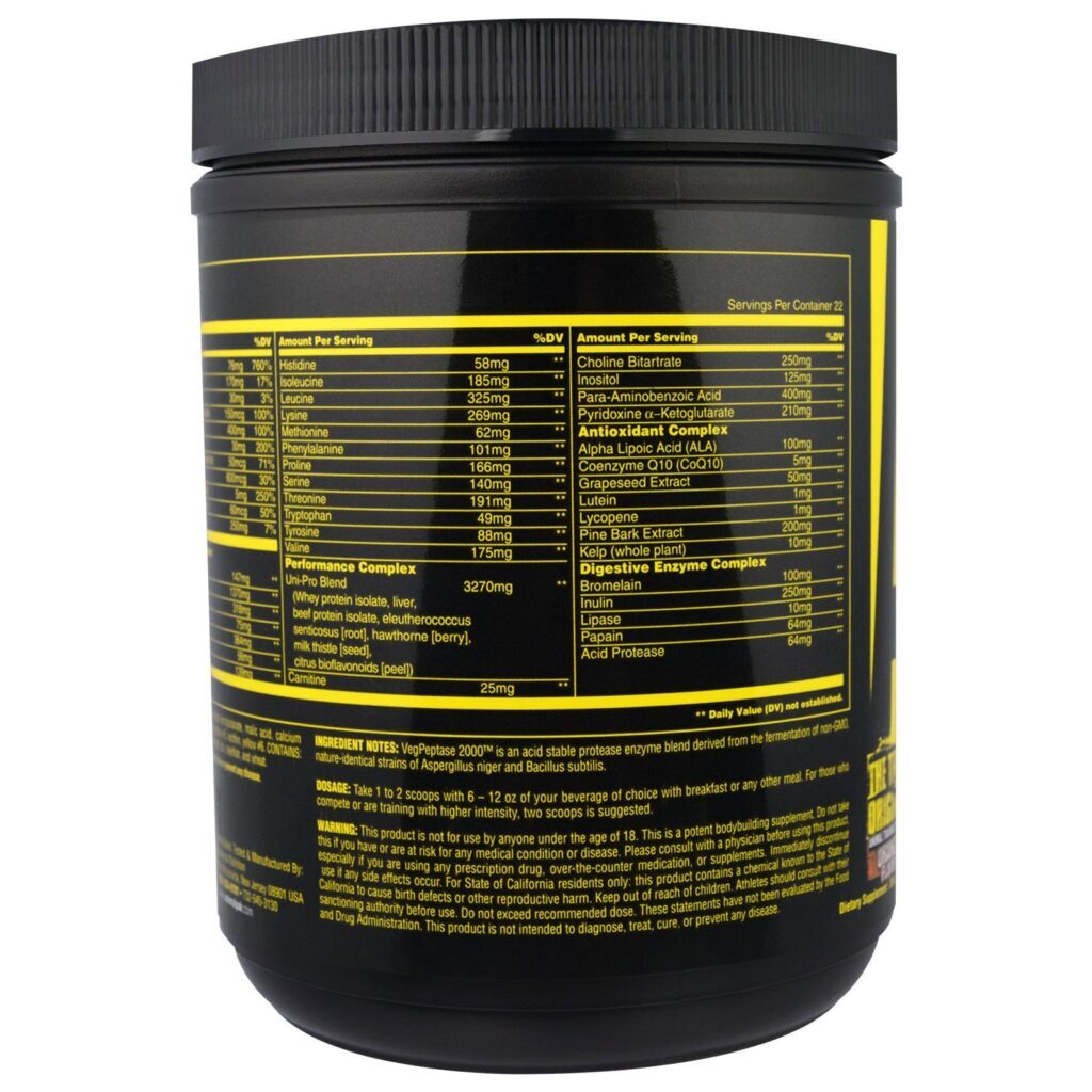 Universal Nutrition, Animal Pak, Pó Para Treino, Sabor Laranja, 388 g - Imagem 3