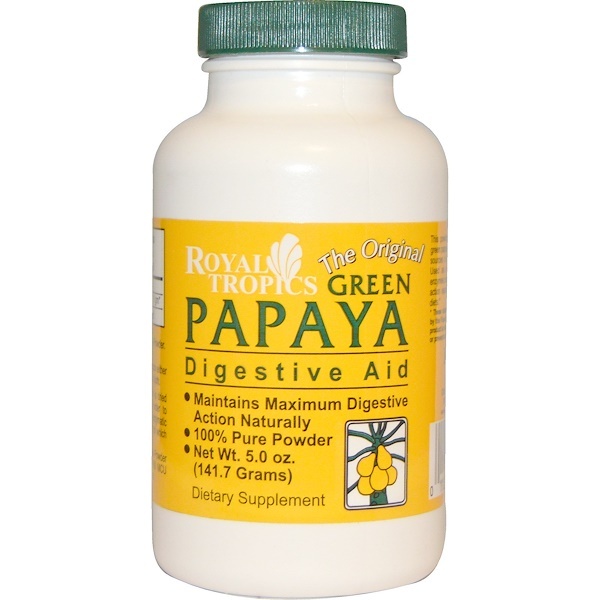Royal Tropics, The Original Green Papaya, Auxílio Digestivo, 141,6 g (5 oz)