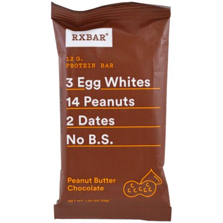 RXBAR, Protein Bar, Peanut Butter Chocolate, 12 Bars, 1.83 oz (52 g) Each - Image 4