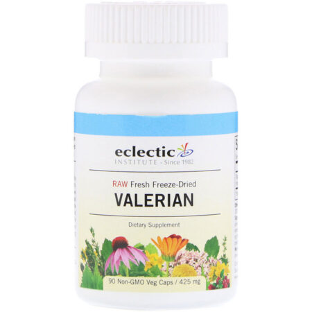 Eclectic Institute, Valeriana, 425 mg, 90 Cápsulas Vegetais