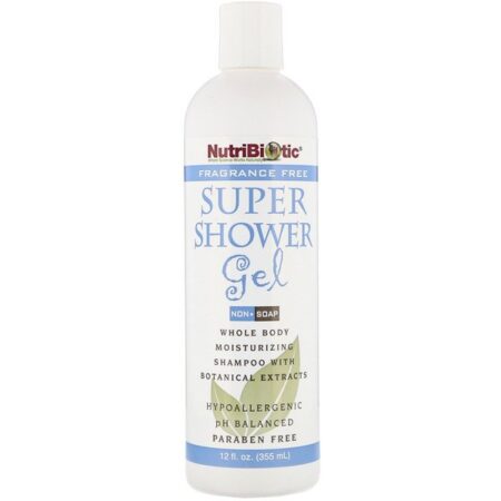 NutriBiotic, Supergel de Banho, Sem Perfume, Não Sabão, 12 fl oz (355 ml)