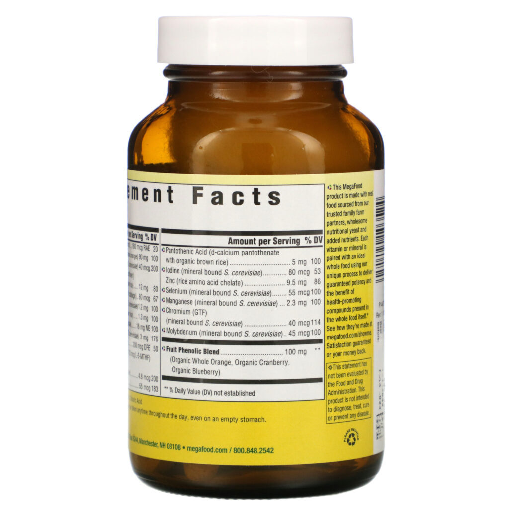 MegaFood, Multivitamínico para Mulheres Acima de 55 Anos One Daily, 60 Comprimidos - Imagem 3