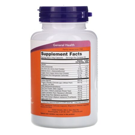 Now Foods, Detox Support, 90 Veg Capsules - Imagem 2