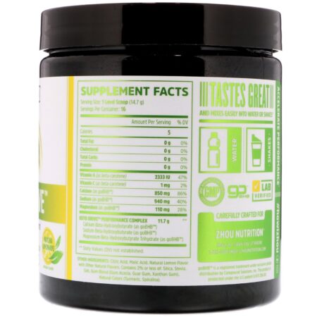 Zhou Nutrition, Keto Drive, Limonada com Matchá, 235 g - Image 2