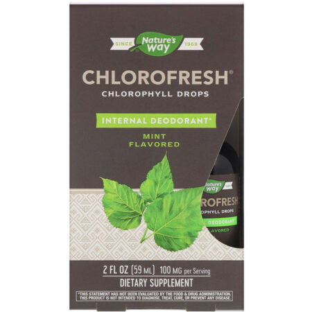 Nature's Way, Clorofresh, Gotas de Clorofila, Sabor de Hortelã, 59 ml (2 fl oz)