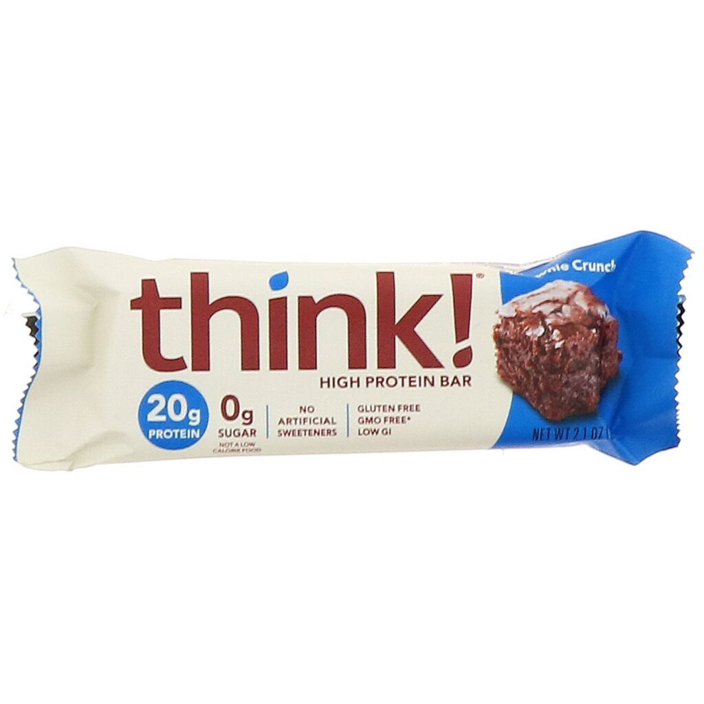 ThinkThin, Barras de alta proteína, Brownie Crunch, 10 barras, 60 g (2,1 oz) cada - Imagem 4