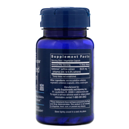 Life Extension, Optimized Saffron with Satiereal, 60 Cápsulas Vegetais - Imagem 2