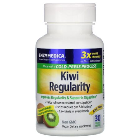 Enzymedica, Kiwi Regularity, Kiwi Flavor, 30 Relief Chews - Image 3