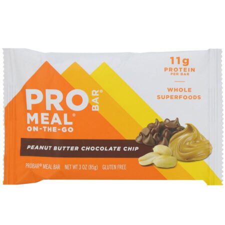 ProBar, Meal On-The-Go, Peanut Butter Chocolate Chip, 12 Bars, 3 oz (85 g) Each - Image 4