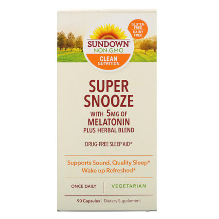 Sundown Naturals, Super Snooze Melatonin, 90 Cápsulas