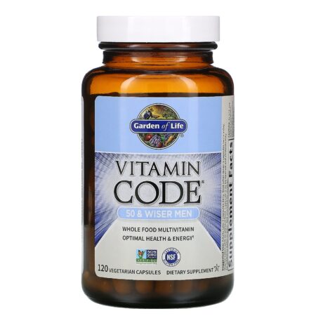 Garden of Life, Vitamin Code, 50 &amp; Wiser Men, 120 Cápsulas Vegetarianas - Image 3