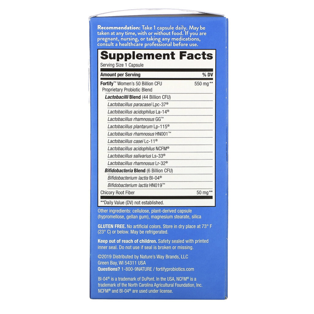 Nature's Way, Fortify Women's Probiotic + Prebiotics, Extra Strength, 50 Billion, 30 Delayed-Release Veg. Capsules - Imagem 2