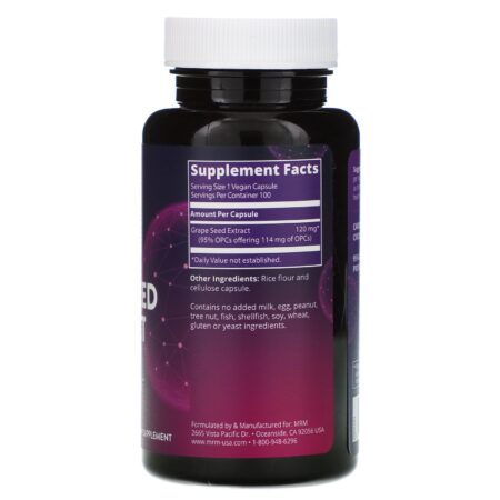 MRM, Nutrition, Grape Seed Extract, 100 Vegan Capsules - Image 2