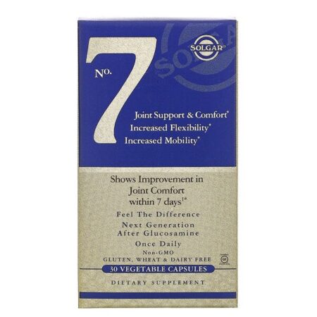 Solgar, No. 7, Joint Support &amp; Comfort, 30 Cápsulas Vegetais