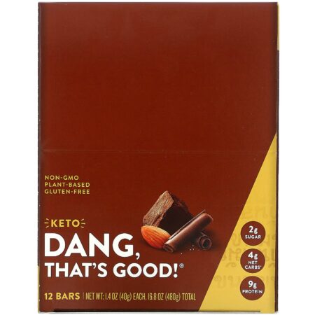 Dang, Keto Bar, Crazy Rich Chocolate with Sea Salt, 12 Bars, 1.4 oz (40 g) Each - Image 2