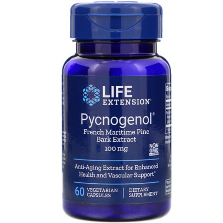 Life Extension, Pycnogenol, Extrato de Casca de Pinheiro-marítimo Francês, 100 mg, 60 Cápsulas Vegetais