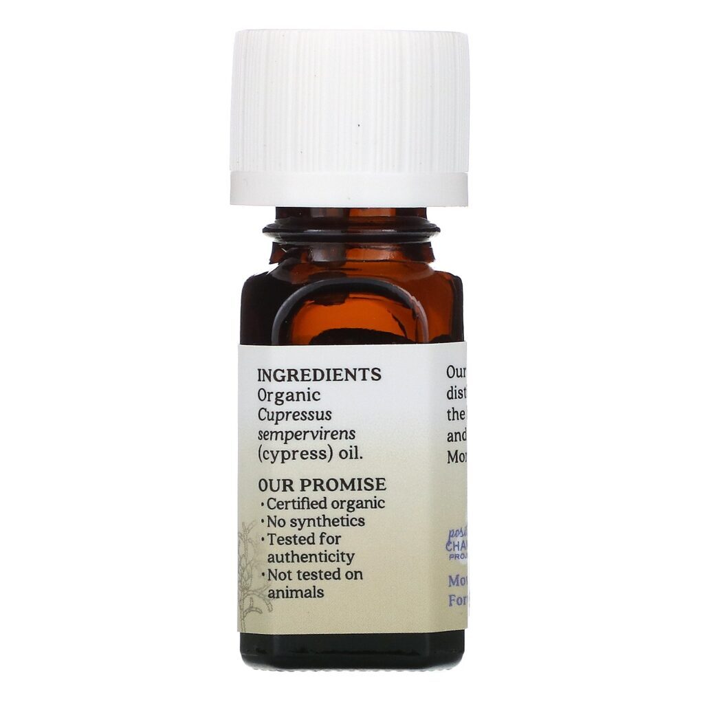 Aura Cacia, Óleo Essencial Puro, Cipreste Orgânico, 7,4 ml (0,25 fl oz) - Imagem 2