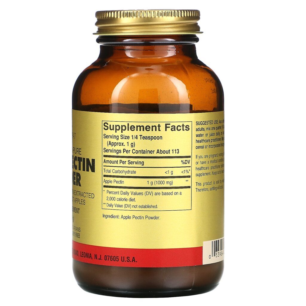 Solgar, Apple Pectin Powder, 113,4 g (4 oz) - Imagem 2
