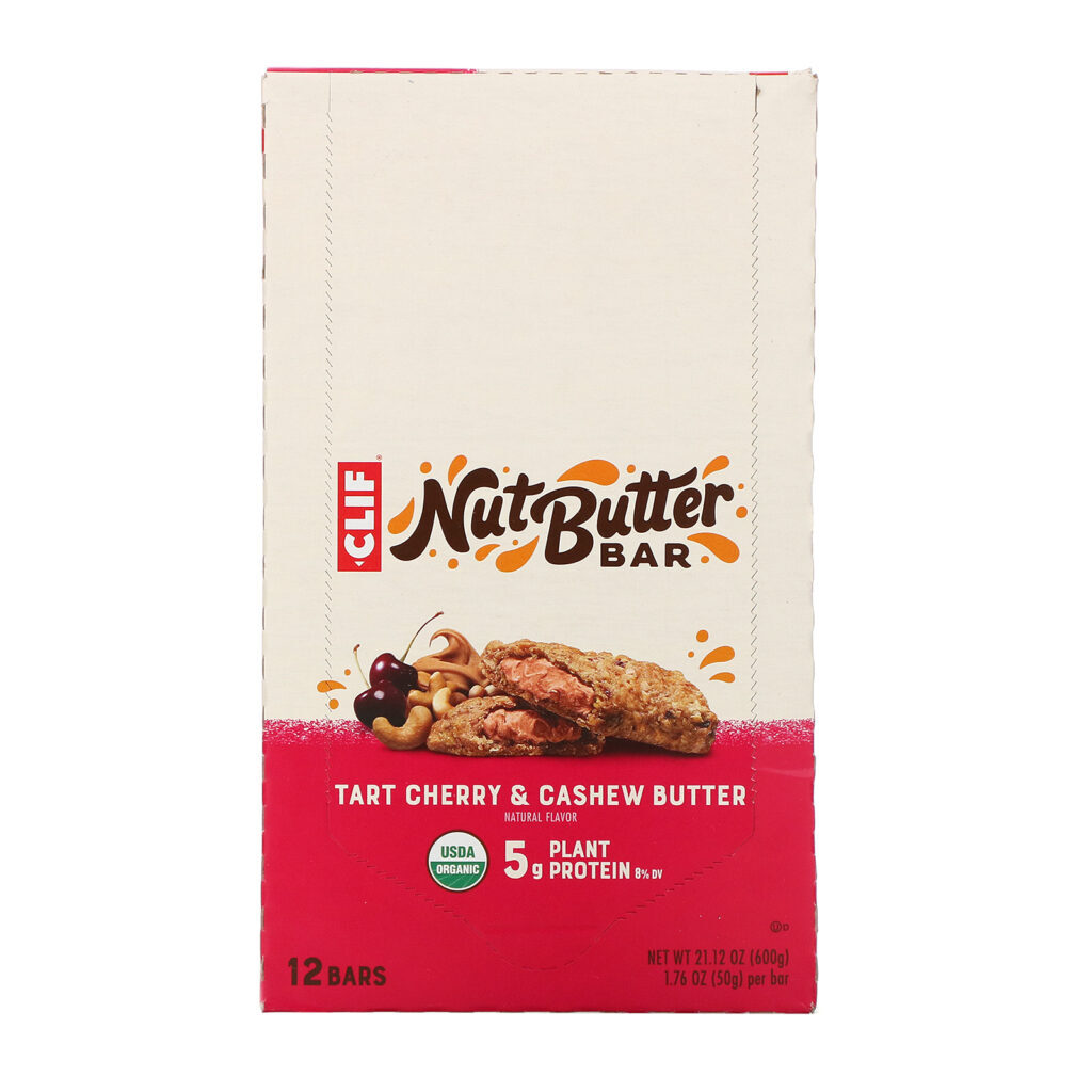 Clif Bar, Nut Butter Bar, Tart Cherry & Cashew Butter, 12 Bars, 1.76 oz (50 g) Each - Imagem 2