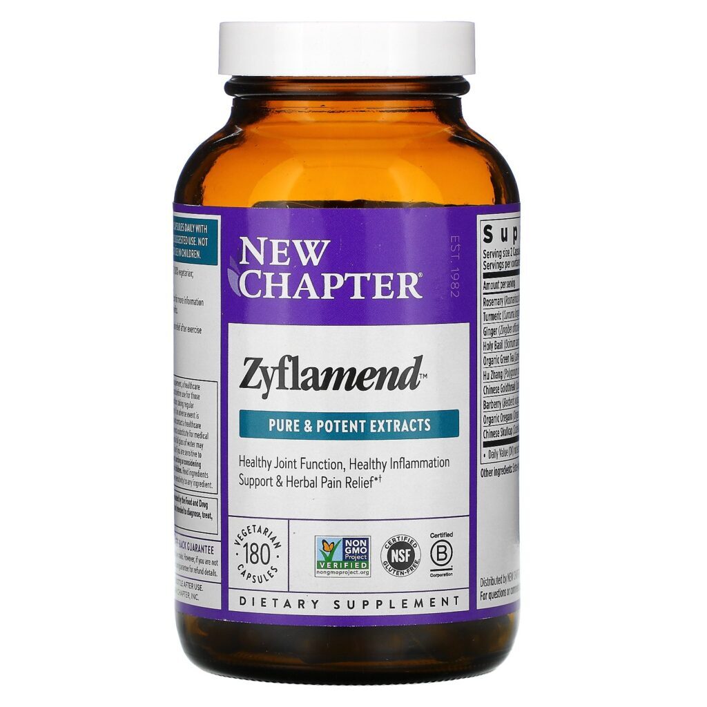 New Chapter, Zyflamend, 180 Vegetarian Capsules - Imagem 3