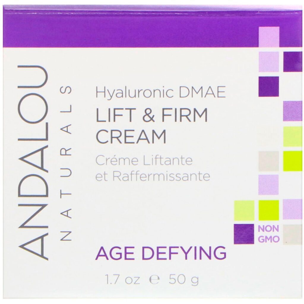 Andalou Naturals, Creme Lift & Firmeza, DMAE Hialurônico, 1,7 fl oz (50 ml) - Imagem 2
