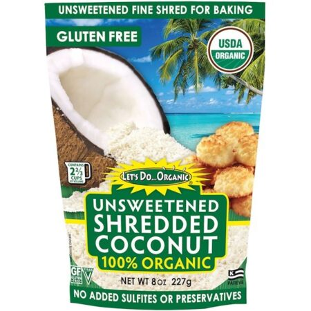 Edward & Sons, Edward & Sons, Let's Do Organic, 100% Organic Unsweetened Shredded Coconut, 8 oz (227 g)