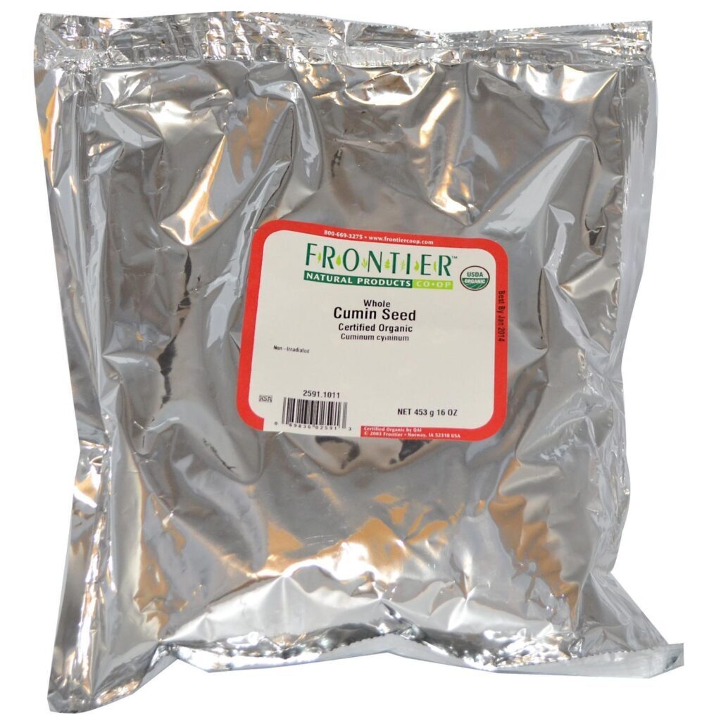 Frontier Natural Products, Semente Orgânica Inteira de Cominho, 16 oz (453 g) - Imagem 2