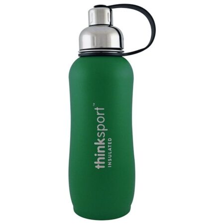 Think, Thinksport, Garrafa Térmica Esportiva, Verde, 25 oz (750ml)