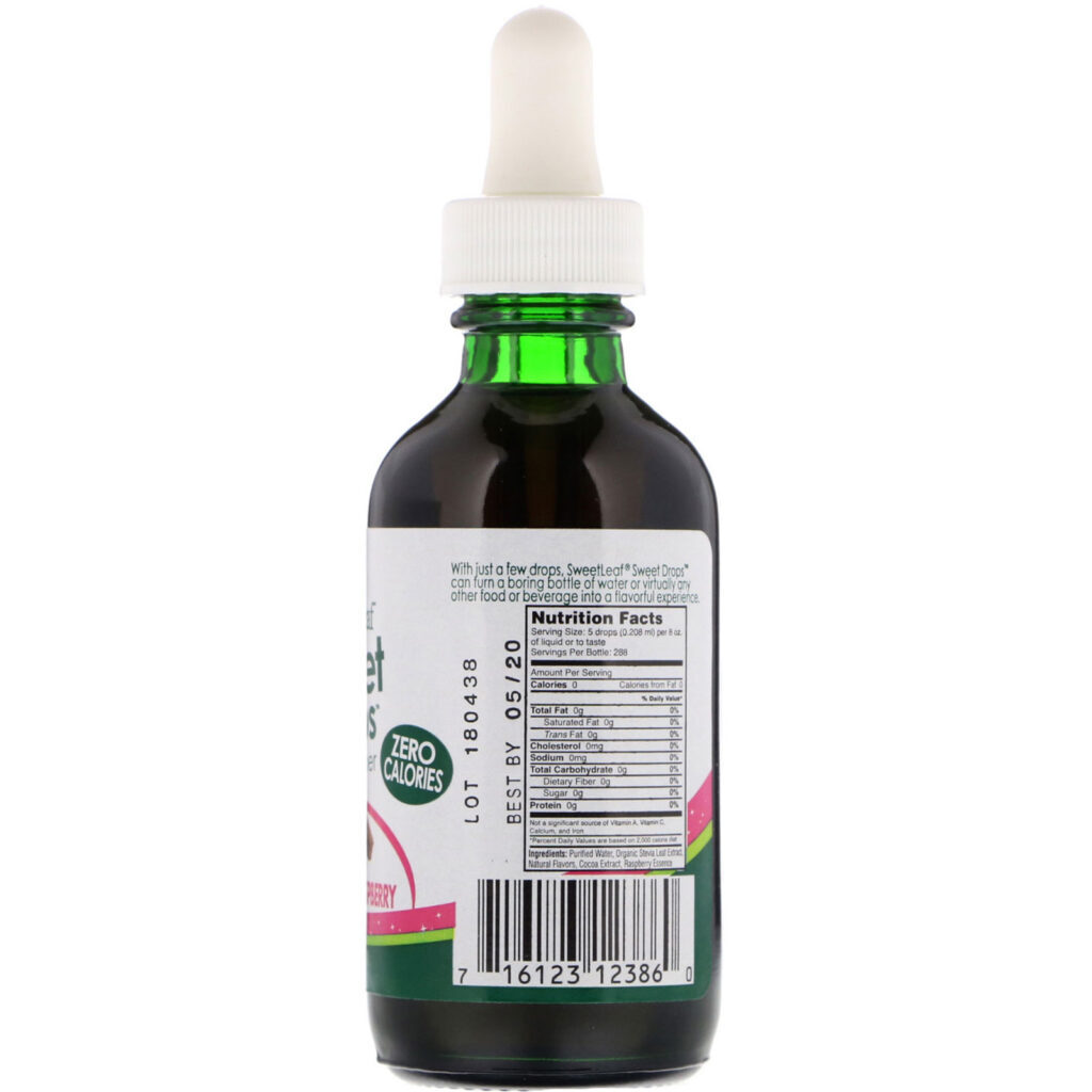 Wisdom Natural, SweetLeaf, Liquid Stevia, Sweet Drops Sweetener, Chocolate Raspberry, 2 fl oz (60 ml) - Imagem 2