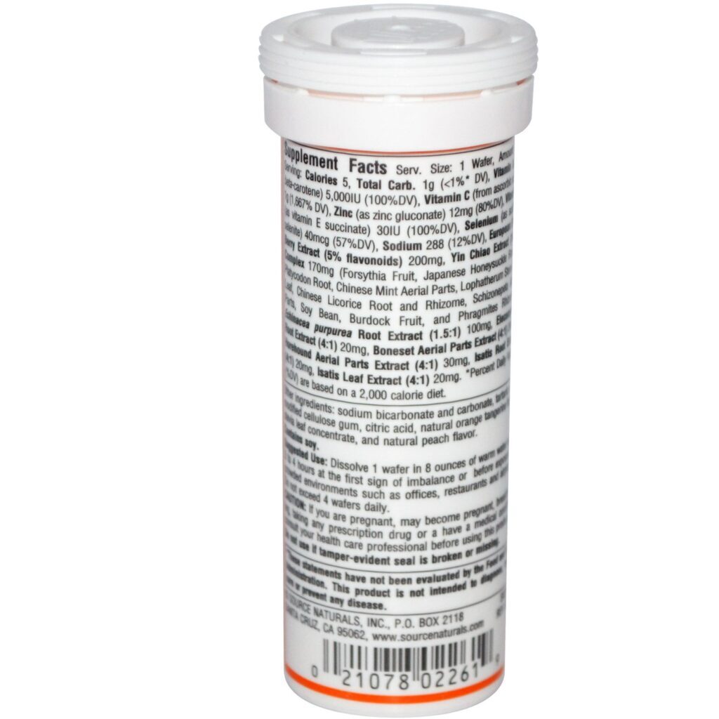 Source Naturals, Wellness Fizz, Sabor Natural de Tangerina, 10 Cápsulas - Imagem 2