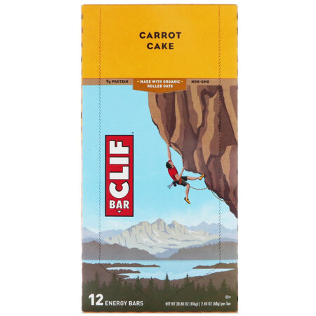 Clif Bar, Barra de Energia, Bolo de Cenoura, 12 Barras, 68 g Cada - Image 2