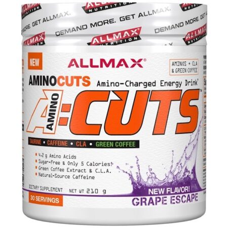 ALLMAX Nutrition, ACUTS, Amino-Charged Energy Drink, Grape Escape, 7.4 oz (210 g)